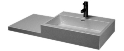 Waschtisch LIVING CITY 100/46cm 1 HL/m.ÜL. weiss