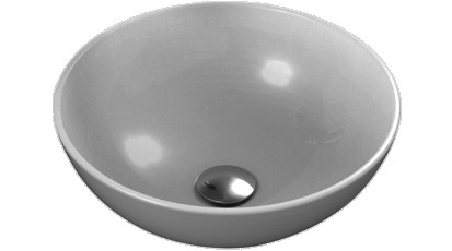 Aufsatzwaschtisch STRADA O D41 /H15cm o.HL/o.ÜL weiss