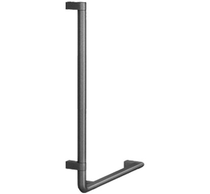 Winkelgriff NORMBAU CAVERE 40/75 links Alu/weiss