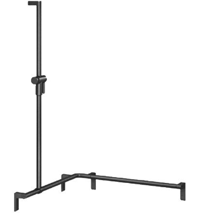 Duschhandlauf NORMBAU 75/75/120 links anthrazit