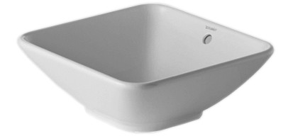 Aufsatzwaschtisch BACINO 42/42cm o.HL/m.ÜL weiss