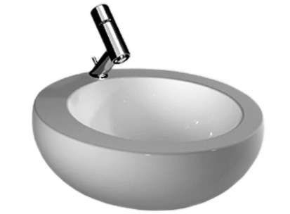 Aufsatzwaschtisch ALESSI ONE D52cm 1 HL/m.ÜL. weiss 