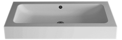 Waschtisch CONTURA 105/50/14cm 1 HL/m.ÜL. weiss