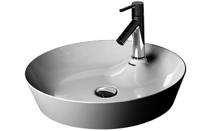 Aufsatzwaschtisch CAPE COD D48cm 1 HL/o.ÜL. weiss