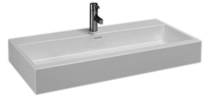 Aufsatzwaschtisch LIVING CITY 100/46cm 1 HL/m.ÜL. weiss