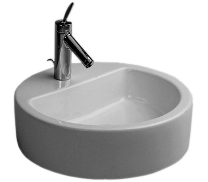 Aufsatzwaschtisch STARCK1 D48/H14.5cm 1 HL/m.ÜL. weiss