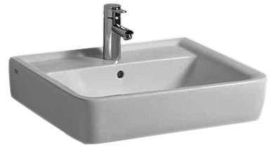 Waschtisch RENOVA NR.1 PLAN 55/44cm 1 Hl./m.ÜL. weiss