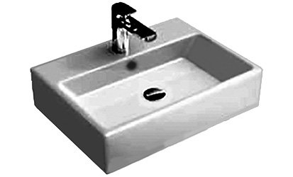 Waschtisch MEMENTO 50/42cm 1 HL./m.ÜL. weiss 