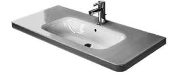 Waschtisch DURASTYLE 100/48cm 1 HL/m.ÜL. weiss