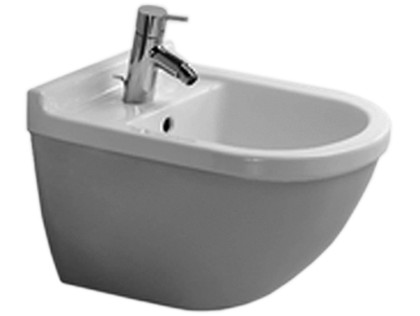 Wandbidet STARCK 3 54/36cm 1 HL/o.Ö./m.ÜL.weiss