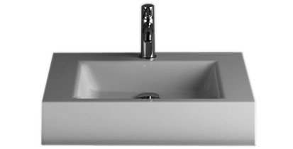 Aufsatzwaschtisch STUDIO 60/47.5/8cm 1 HL/o.ÜL. weiss