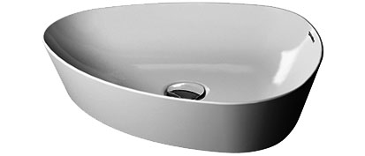 Aufsatzwaschtisch CAPE COD 50/40,5cm o. HL/o.ÜL.weiss C