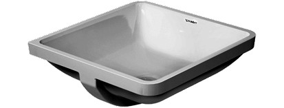 Einbauwaschtisch STARCK 3 43/43cm o HL/m.ÜL. weiss