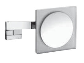 Kosmetikspiegel EMCO LED eckig 3fach dimmbar chrom