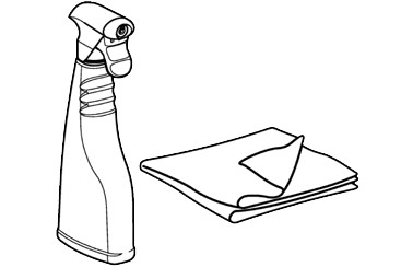 AQUACLEAN Reinigungsset Reinigungsmittel u.Fasertuch