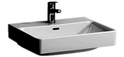 Aufsatzwaschtisch PRO S 45/34cm 1 HL/m.ÜL. weiss