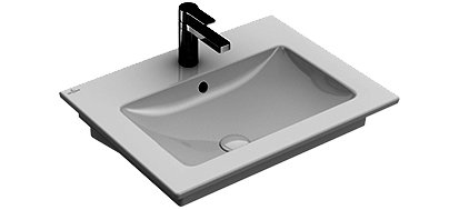 Waschtisch VENTICELLO   65/50cm 1 HL./m.ÜL. weiss