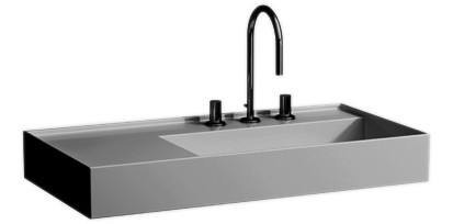 Waschtisch KARTELL 90/46cm 1 HL/o.ÜL. weiss