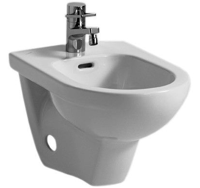 Wandbidet MODERNA R 56/36cm 1 HL/m.Ö.weiss