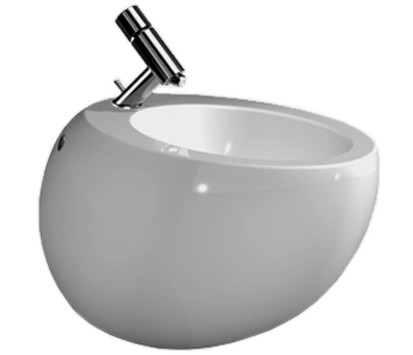 Wandbidet ALESSI ONE 58.5/39cm 1 HL/m.Ö./m.ÜL.weiss
