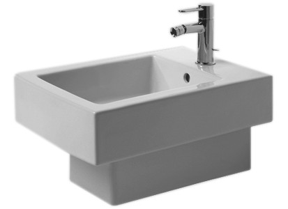 Wandbidet VERO 54/37cm 1 HL/o.Ö./m.ÜL.schwarz