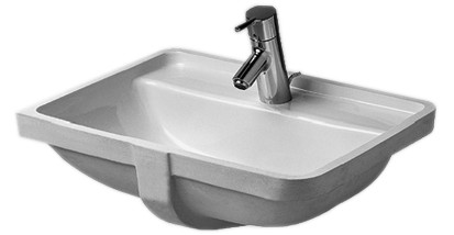 Einbauwaschtisch STARCK 3 49/36.5cm 1 HL/m.ÜL. weiss