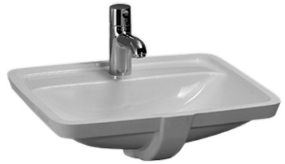 Einbauwaschtisch PRO S COMPACT 49/36 1 HL/m.ÜL. weiss