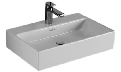 Aufsatzwaschtisch MEMENTO 50/42cm 1 HL/m.ÜL. weiss