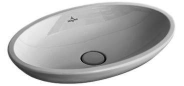 Aufsatzwaschtisch LOOP&FRIENDS 58.5/38 o.HL/m.ÜL weiss