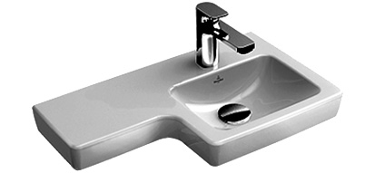 Waschtisch SUBWAY 2.0  63/35.5cm 1 HL./m.ÜL. weiss (R)