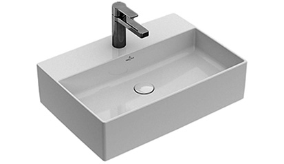 Aufsatzwaschtisch MEMENTO 2.0 50/42 1 HL/m.ÜL weiss