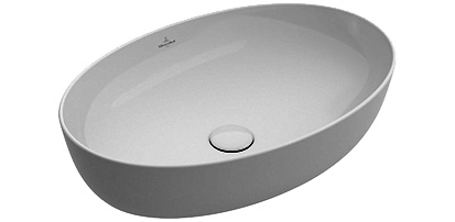 Aufsatzwaschtisch ARTIS 61/41cm o.HL/o.ÜL weiss