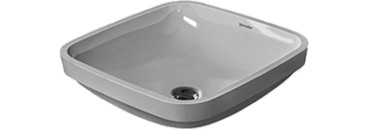 Einbauwaschtisch DURASTYLE 37/37 o HL/m.ÜL. weiss