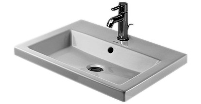 Einlegewaschtisch 2nd Floor 60/43 m.HL/m.ÜL. weiss