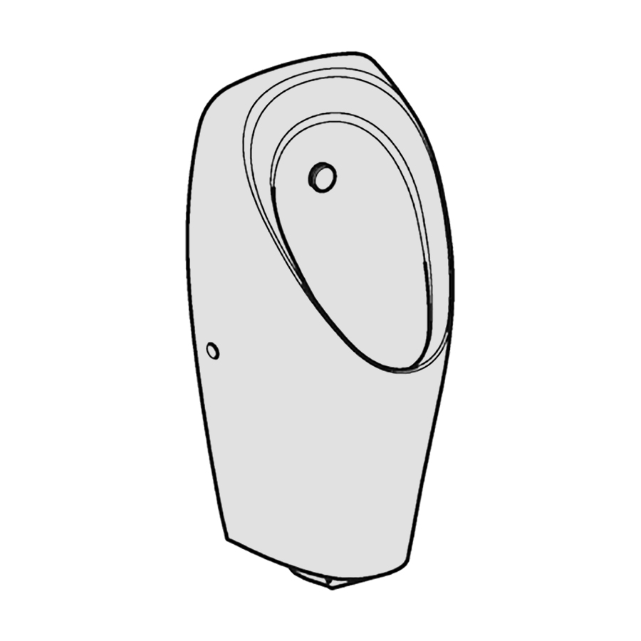 Urinal TAMINA  mit integrierter Steuerung  weiss