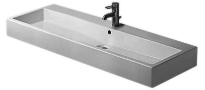 Waschtisch VERO 120/47cm o.HL/m.ÜL. weiss